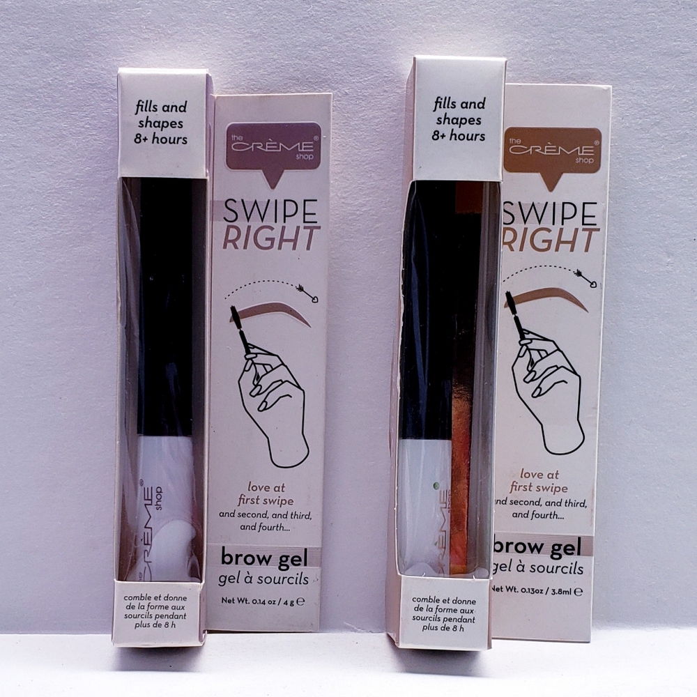 The Creme Shop Swipe Right Brow Gel, CLEAR, 0.13 oz (2 pack)